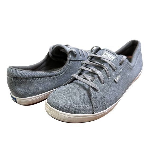 Keds Women’s US11 Ortholite Gray Canvas Lace Up Sneakers - Picture 1 of 10